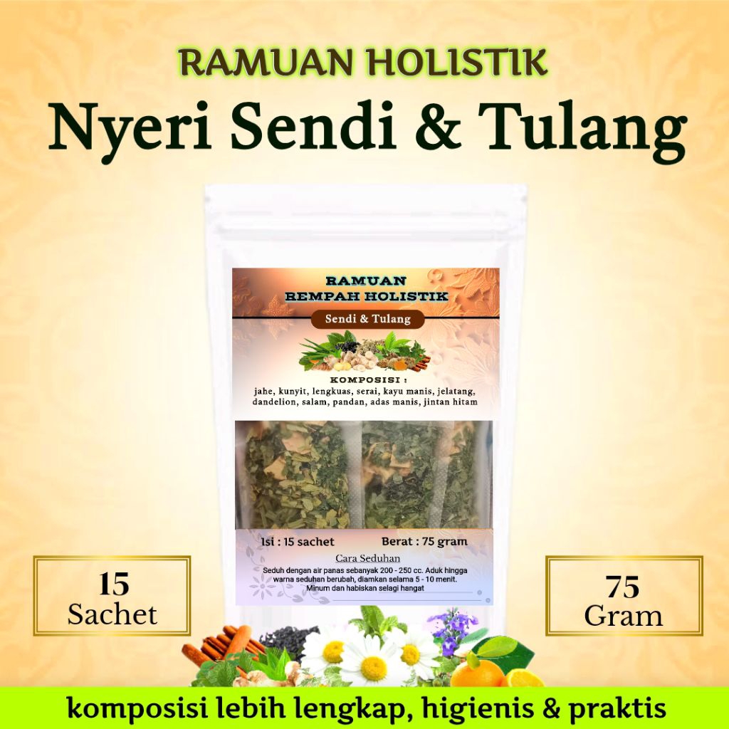 

NG Nyeri Sendi / Radang Sendi, Otot & Tulang Ramuan Holistik : jelatang, dandelion, salam, jahe,