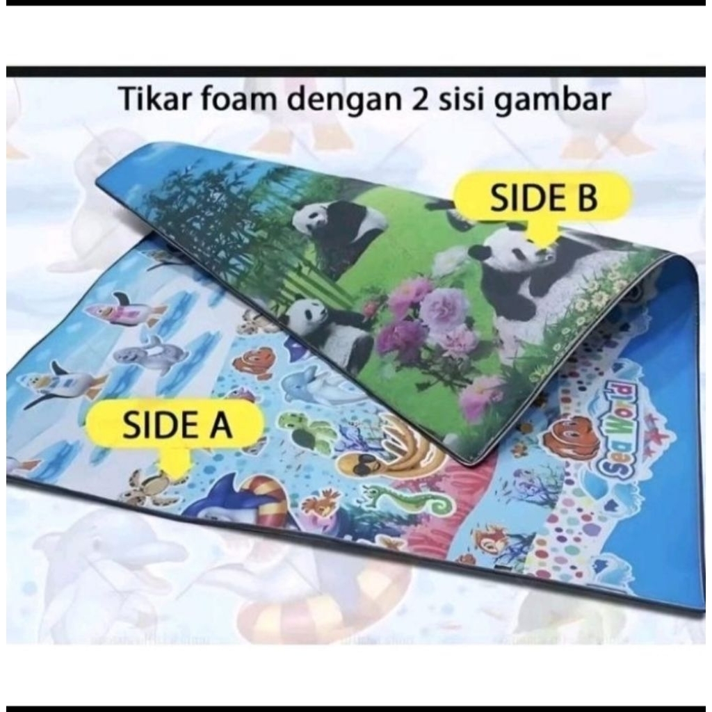 Tikar poam karakter bolak balik 120×180cM termurah