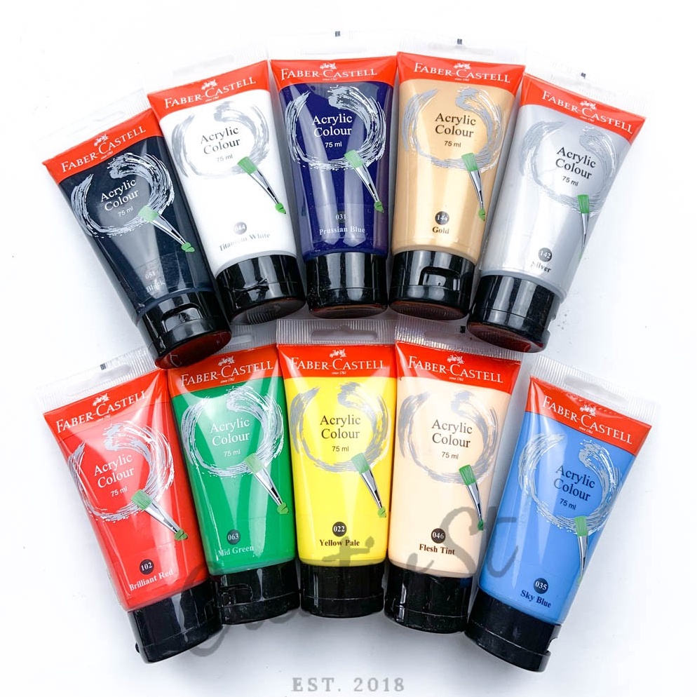 

KODE P36Q FABER CASTELL Cat Acrylic Colour 75 Ml Satuan Cat Lukis Akrilik