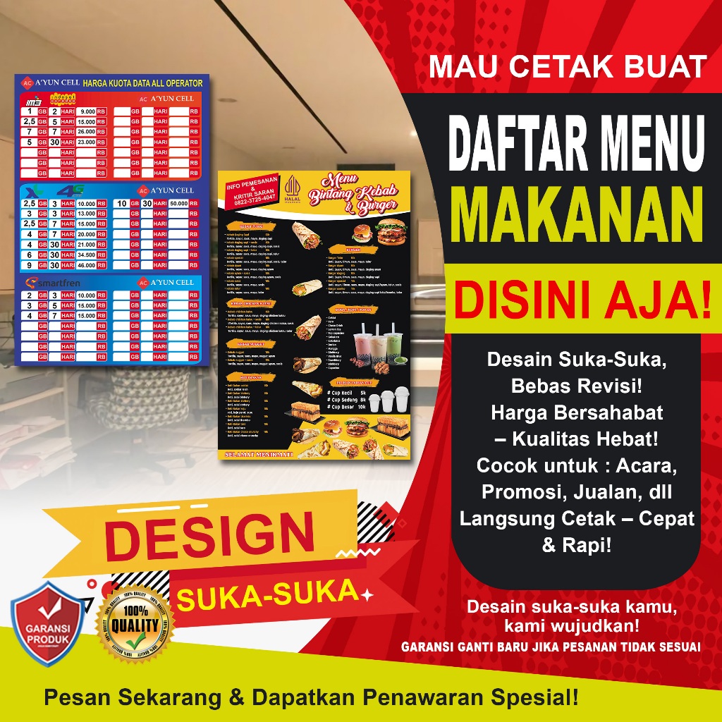 

DAFTAR MENU JUALAN MAKANAN MINUMAN Free Design bisa COD PROSES CEPAT