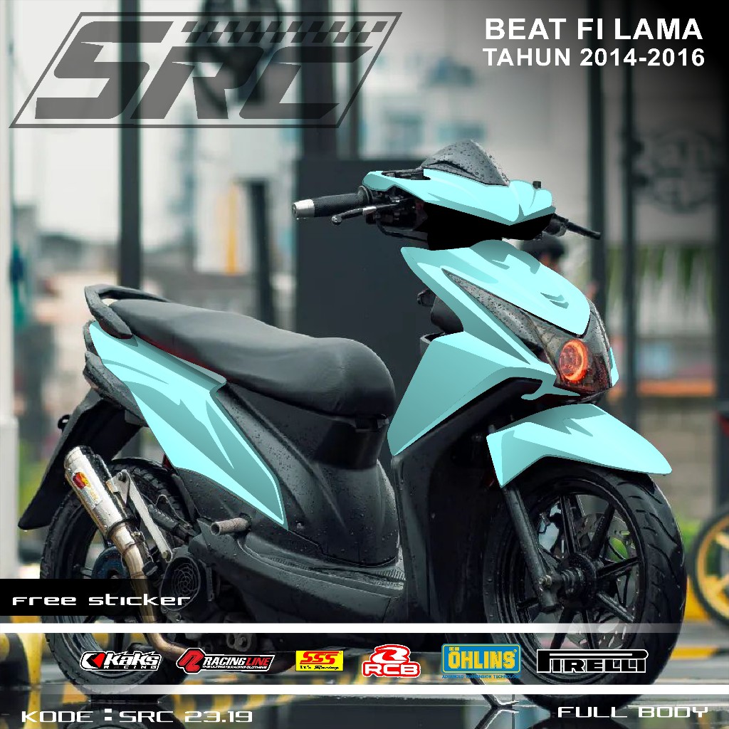 COD Sticker Decal Full Body Motor Honda Beat FI Old Lama 2013 2014 2015 Sticker Beat Fi Lama Polos S