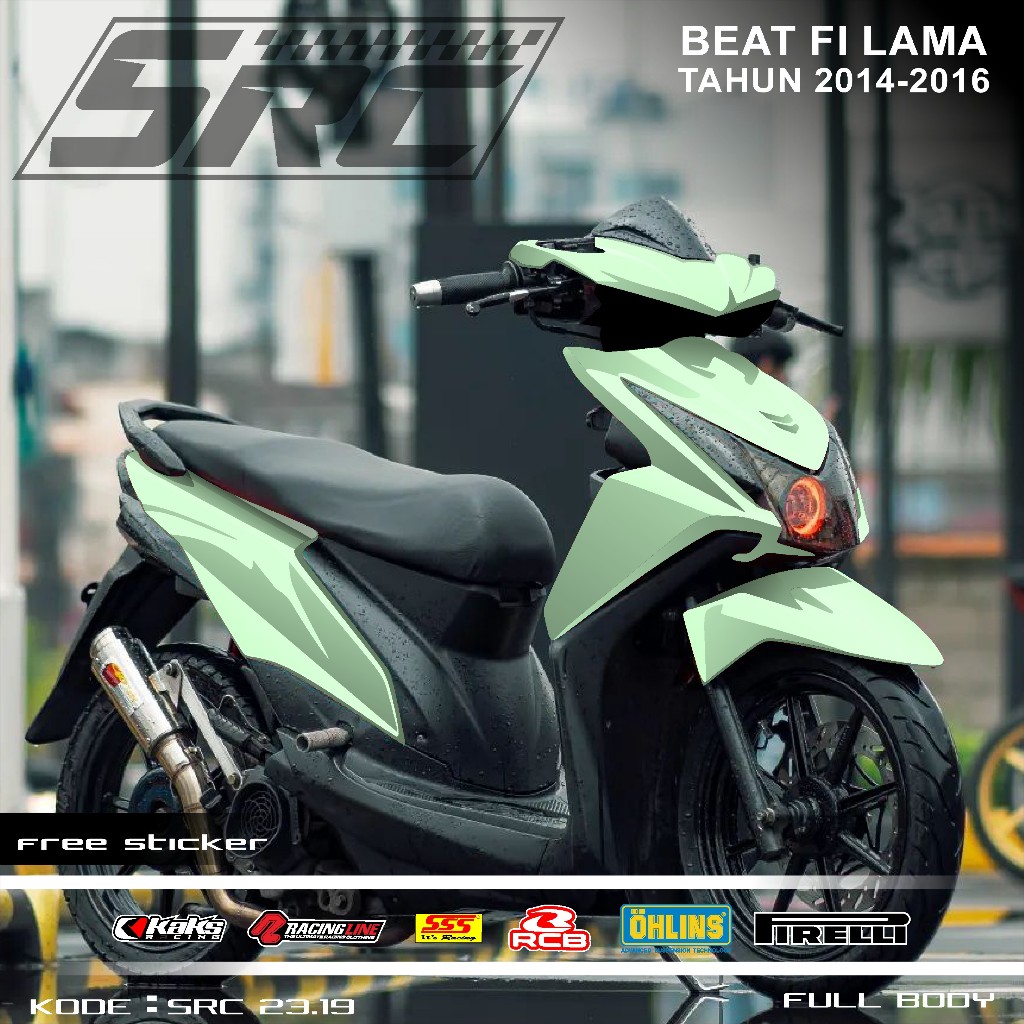 COD Sticker Decal Full Body Motor Honda Beat FI Old Lama 2013 2014 2015 Sticker Beat Fi Lama Polos S