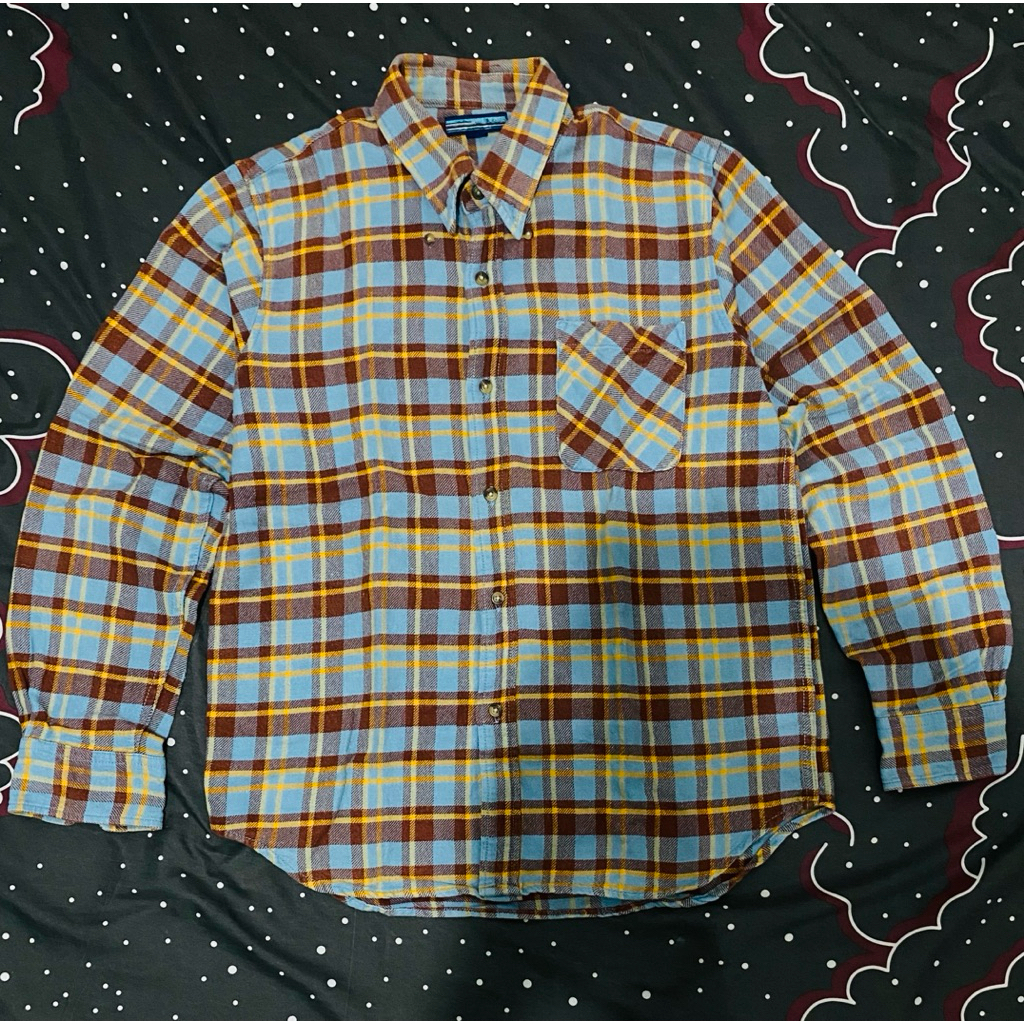 Kemeja Flanel Vintage In Gray Second Original