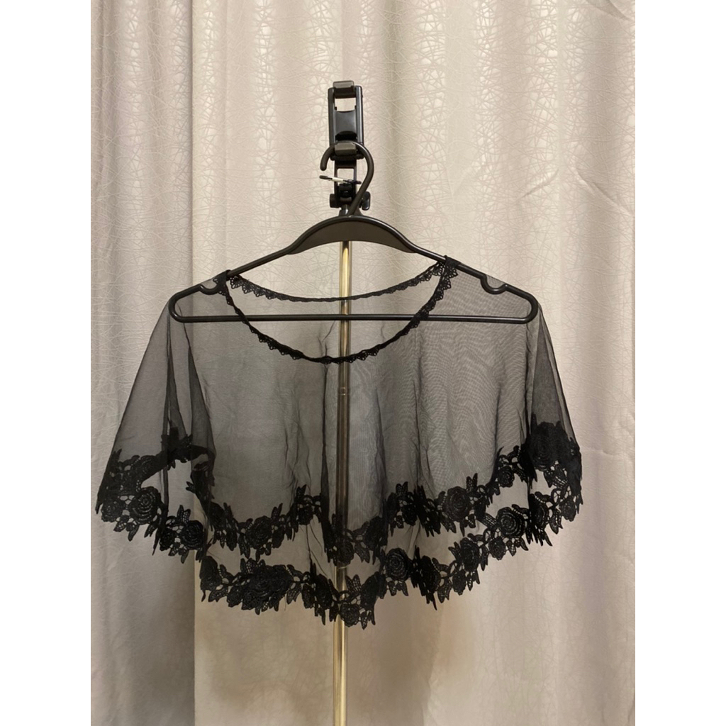 new - penutup renda hiasan baju bagian atas (bordir bunga)