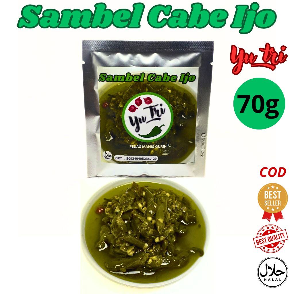 

PROMO SAMBAL CABE IJO 70 GRAM SACHET PEDAS FRESH LAUK BALADO CUMI UDANG TERI TUNA BANDENG HALAL