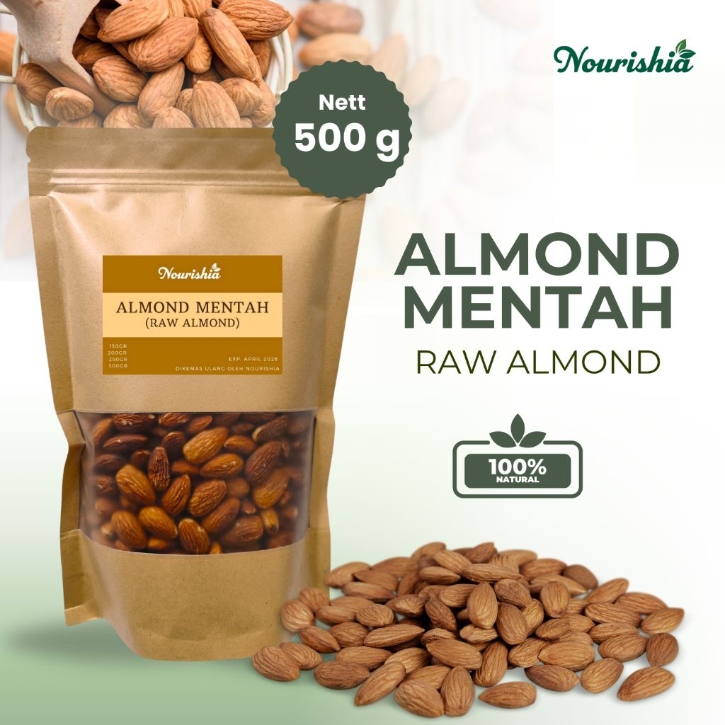 

Kacang Almond Mentah 500 g - Raw Almond Premium