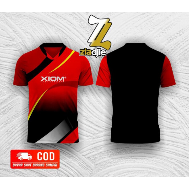 KODE O99A Kaos Tenis Meja Pria Xiomm Baju Tenis Olahraga Pria Printing