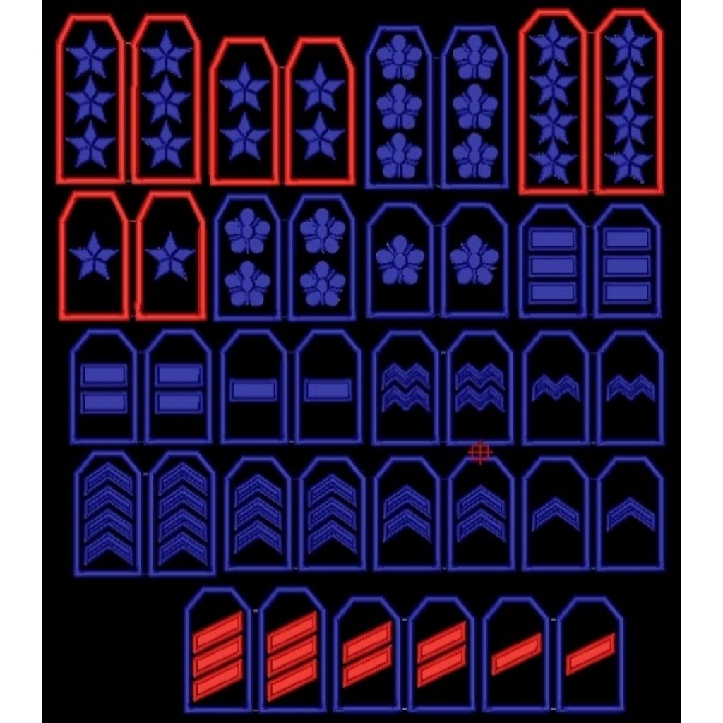 bordir timbul baju hitam brimob