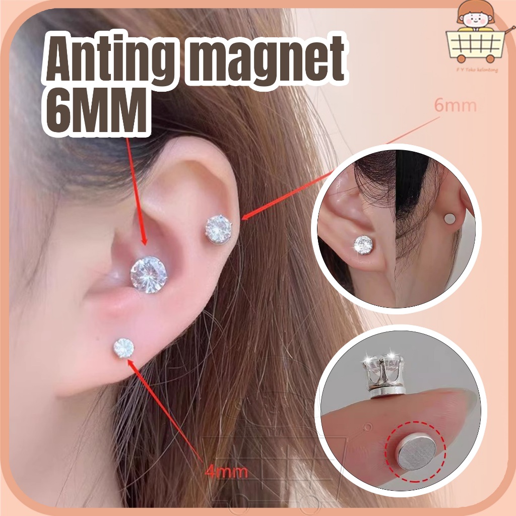 Klip tulang telinga magnetik untuk wanita tanpa tindik telinga 2025 gaya baru populer anting-anting 