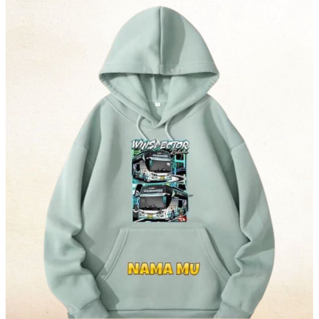 Hoodie Bus Mania Winspector Anak Laki Laki dan Perempuan Gambar Bus Mania Winspector Anak Sweater An