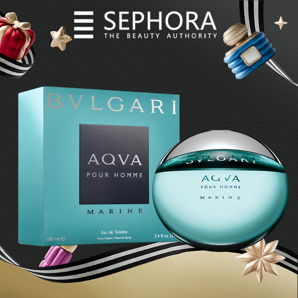 【100% Original】Bvlgari Aqva Pour Homme Eau de Toilette / Aqva Pour Homme Marine EDT 100ml