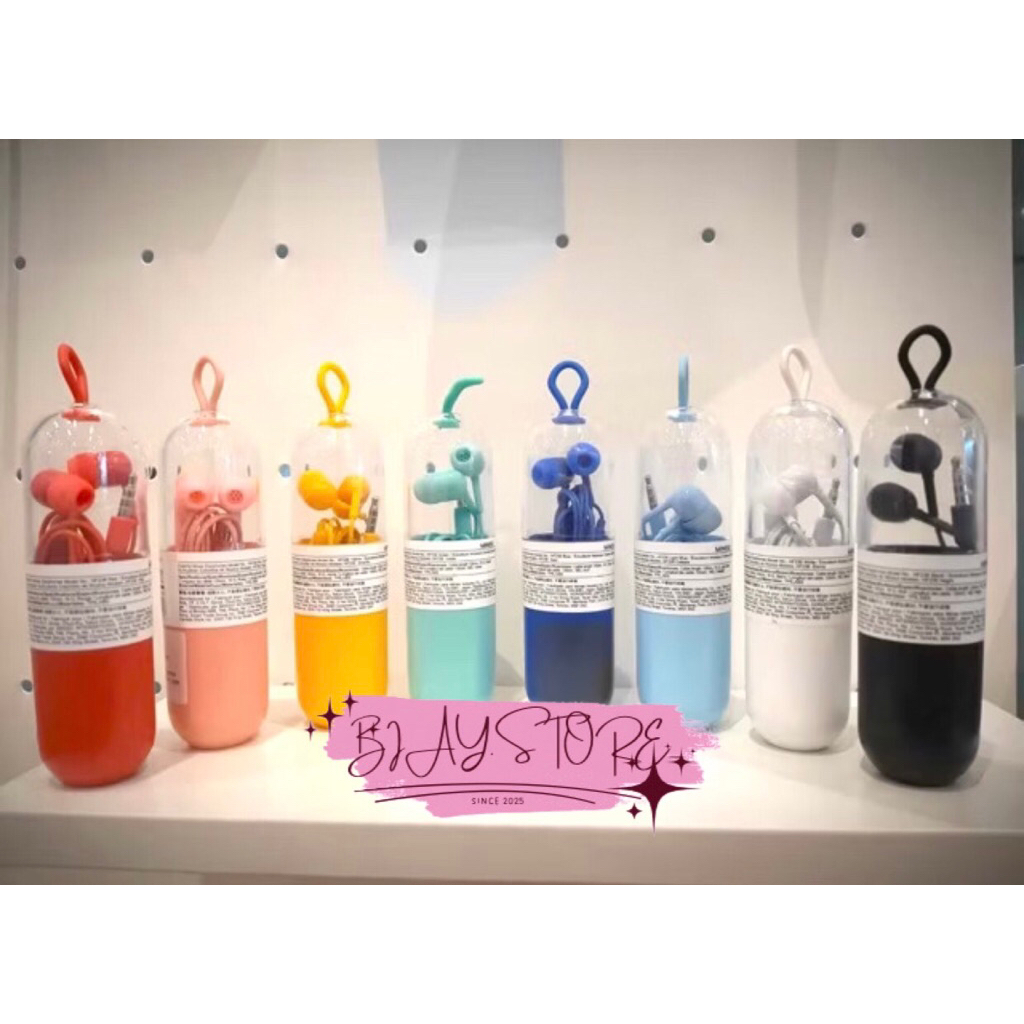 HEADSET MINISO EARPHONE CAPSULE COLORFUL TABUNG 8 warna EARPHONES KAPSUL BestSeller