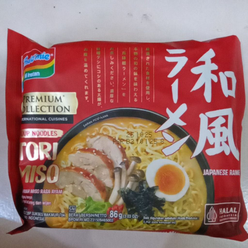 

Indomie Mi Instan Tori Miso Japanese Ramen 86gr