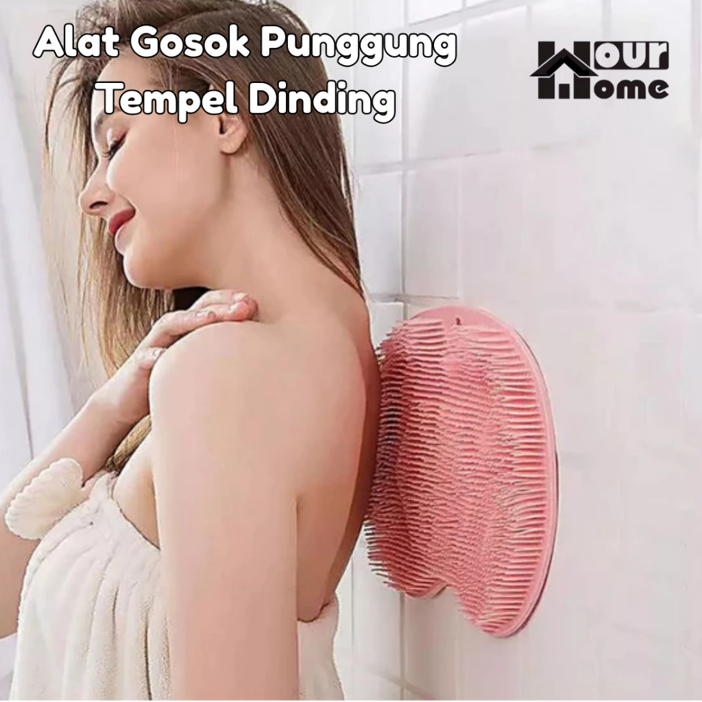 Alat Gosok Punggung Tempel Dinding / Sikat Pijat Kaki Silikon Anti Slip Sikat Mandi Badan