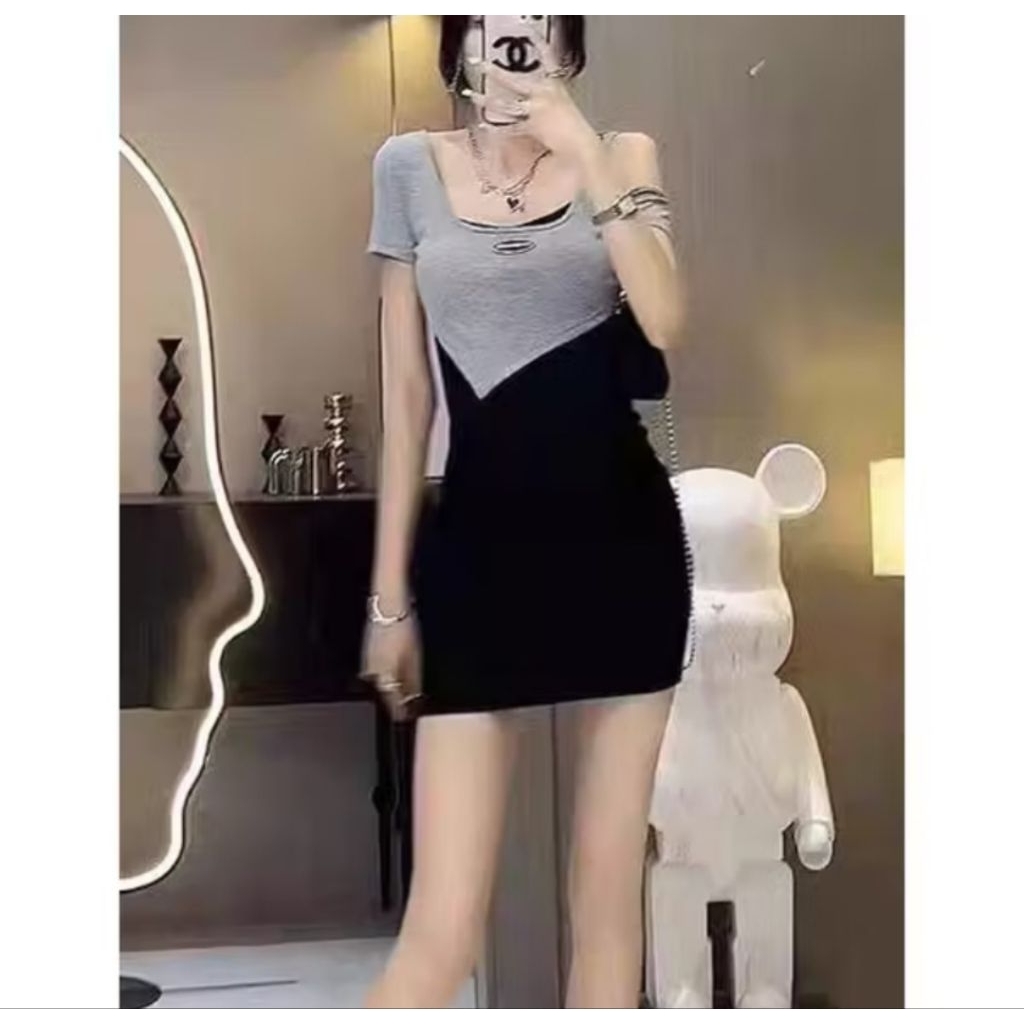 Dress Mini BodyCon Sexy Lengan Panjang dan Pendek Korean Style Elegan