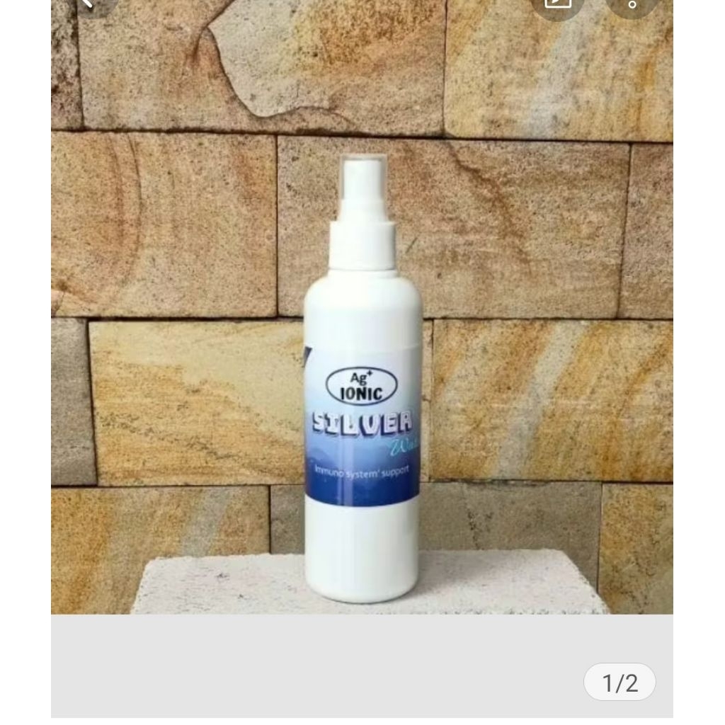 

Air Ion Perak Botol Spray/Ag+/Ionic Silver Water 100 Ml & 250 ml