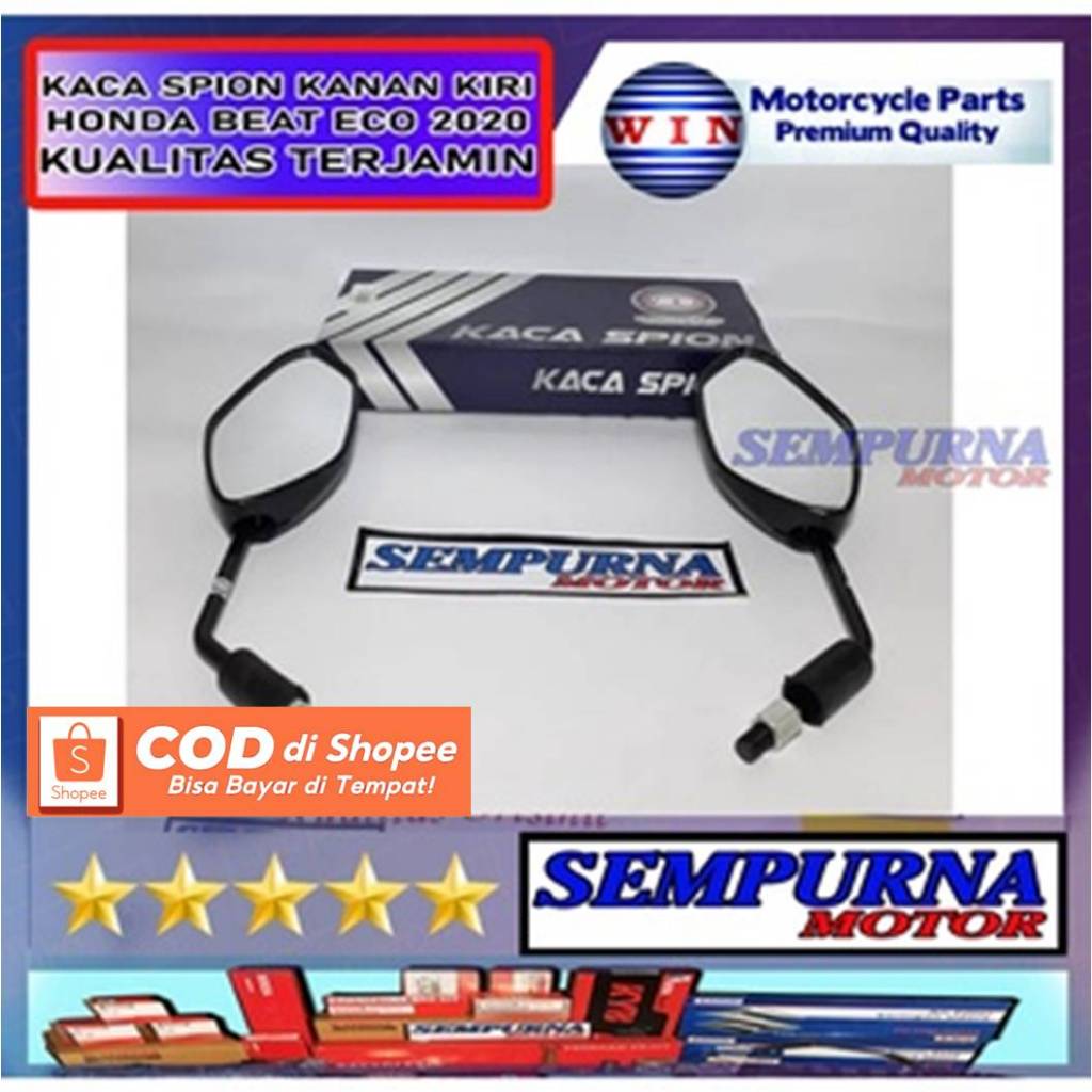 Merek Win Kualitas Ori Kaca Spion Beat Eco Led 2020 2021 2022 2023 1 Set Kanan Kiri