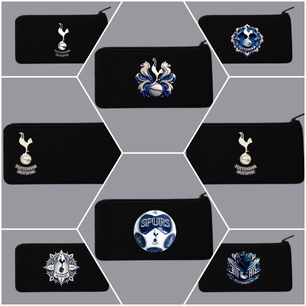 

Tempat pensil logo bola_Tempat pensil bola tottenham hotspur_Tempat alat tulis_Tempat kosmetik_Tempat hp_Tepak kanvas