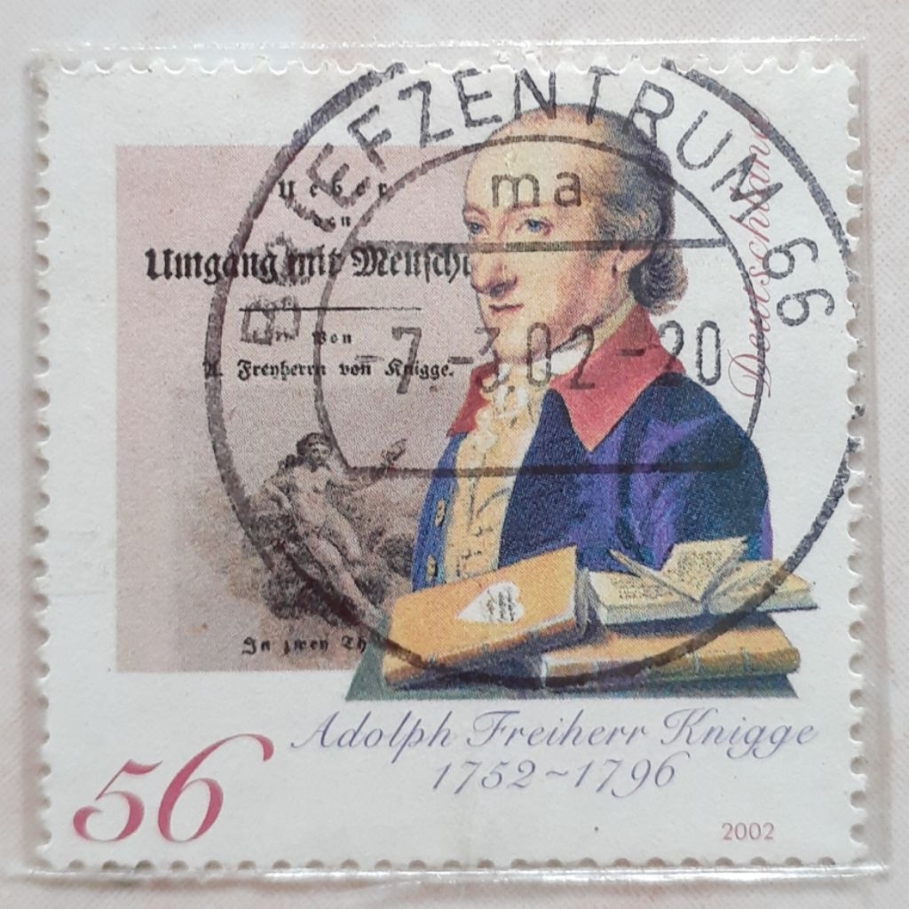 

Perangko Jerman 25pth Birth Anniv of Adolph Baron Von Knigge (1752-1796) Tahun 2002