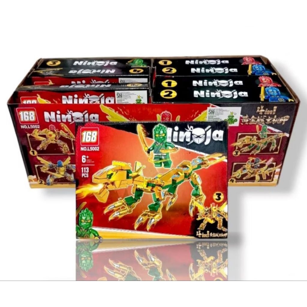 Mainan Block Ninja Brick Mainan Susun Ninja 4 IN 1 Mainan Edukasi Anak