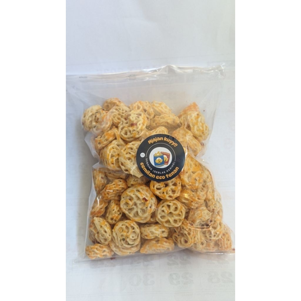 

Kerupuk Seblak kering pedas daun jeruk 250gram