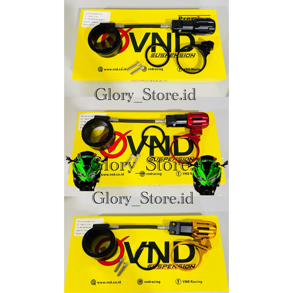 VND Racing Preload Adjuster Setelan Per Shockbreaker Universal Tabung Bawah/Tabung Atas