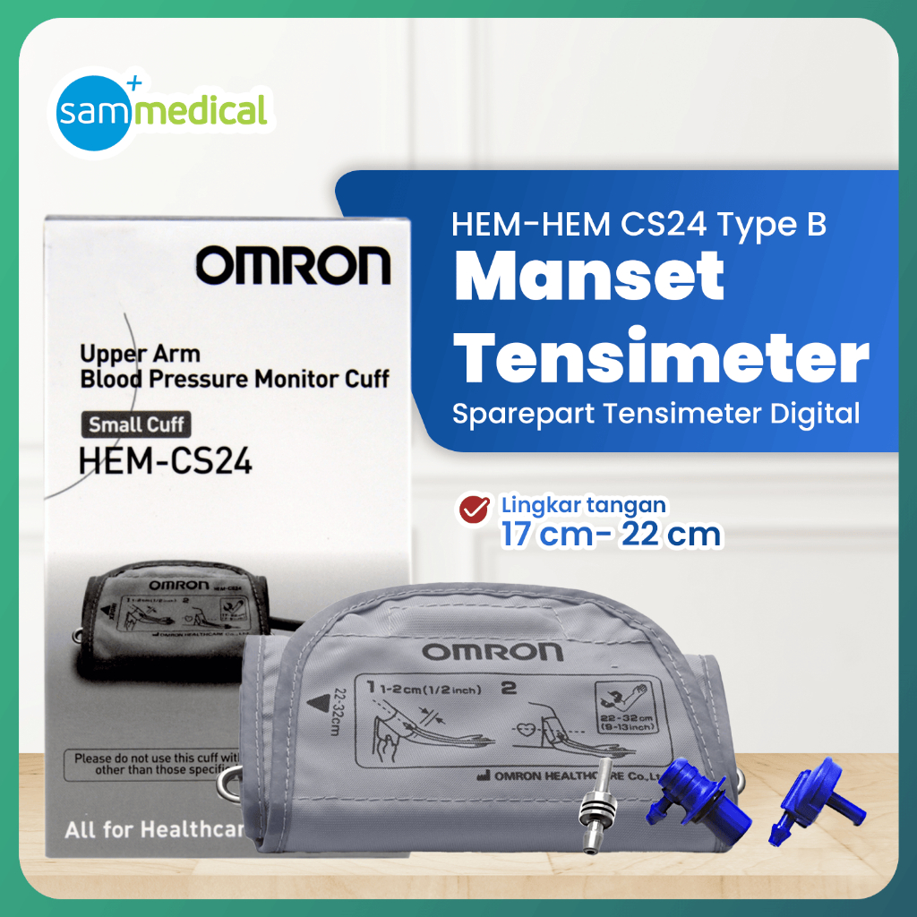 Omron Spare Part Manset - Size S / Cuff HEM CS24 / Manset Tensimeter Digital  / Small Cuff