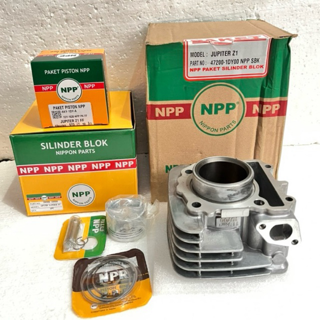 Blok seher silinder blok jupiter z1 set plus piston kit jupiter z1 / force fi injeksi ori npp
