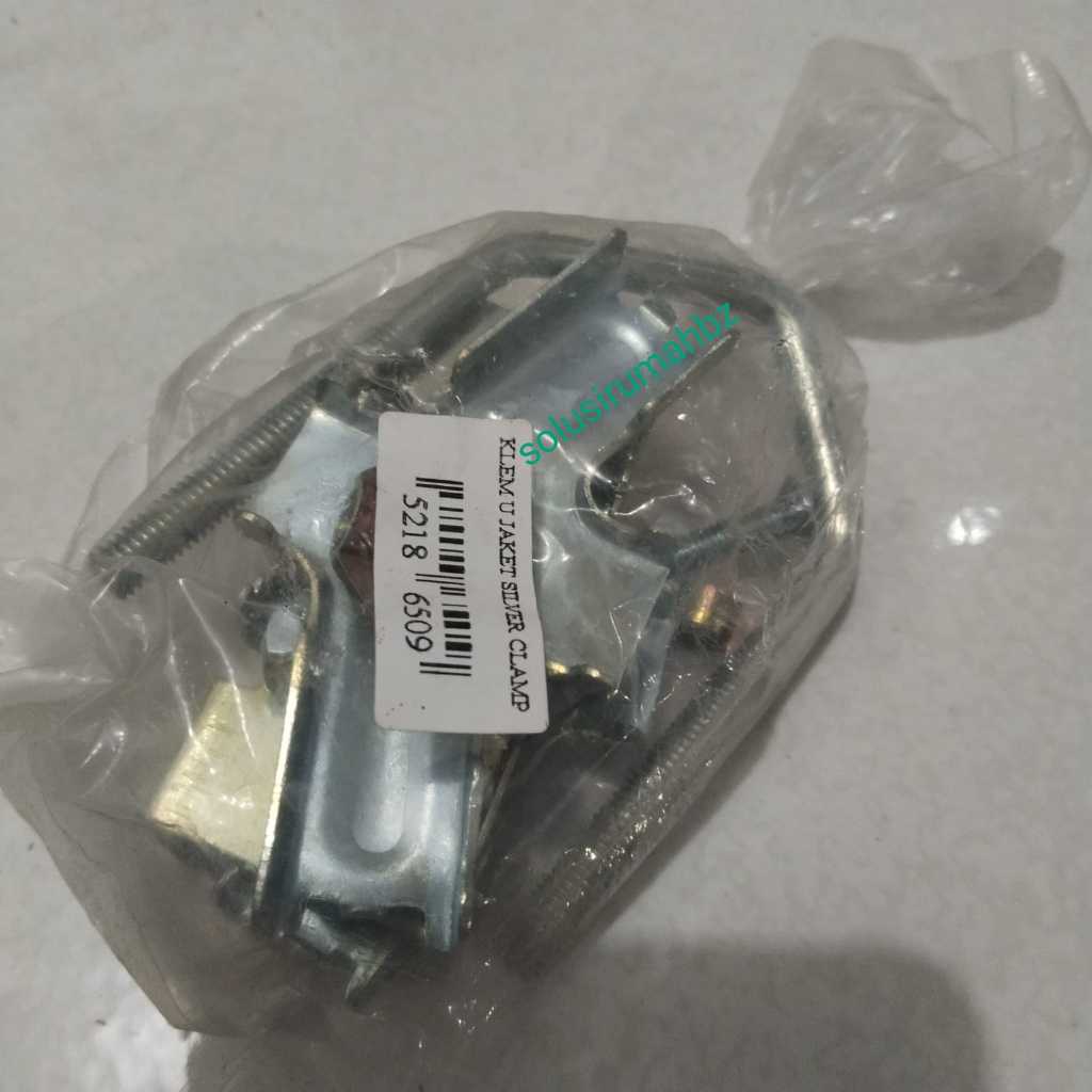 KLEM U JAKET silver CLAMP PIPA UNTUK ANTENA SPECIAL KLEM KNALPOT KLEM