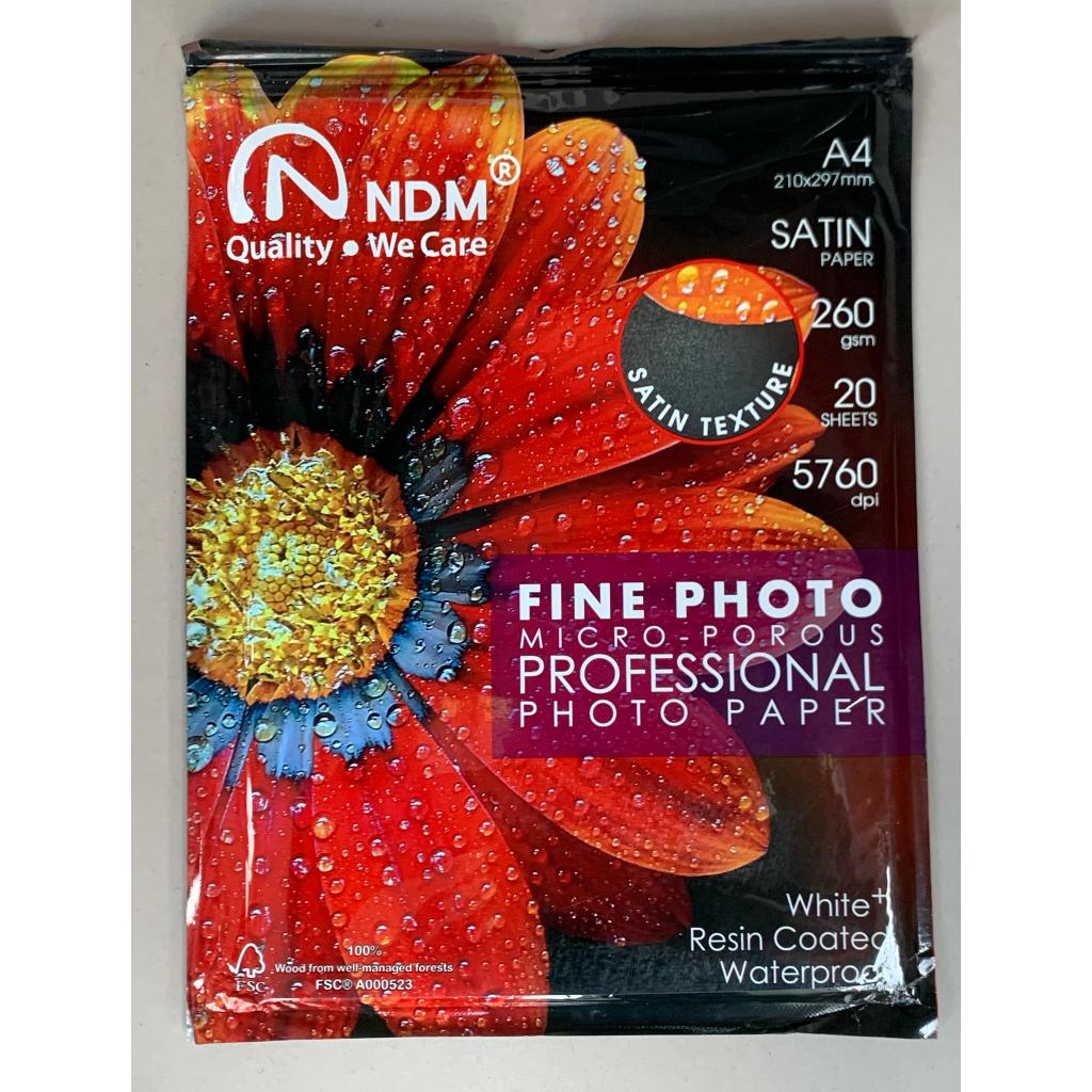 kertas glossy premium  / satin premium /  luster premium isi 20 lembar merek NDM RC untuk ijasah sd 