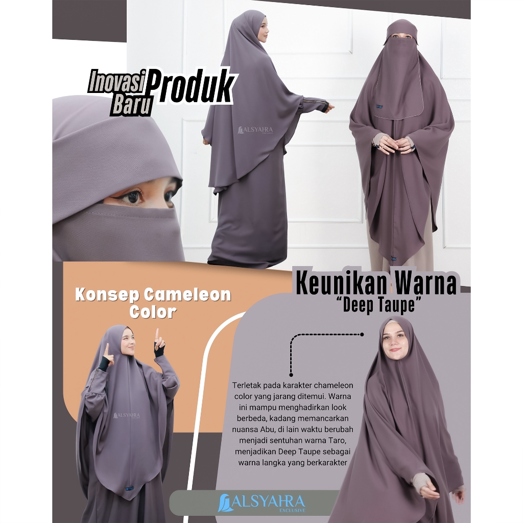 hot product alsyahra exclusive jilbab - set khimar shofa niqab poni soft crown - hijab syari premium