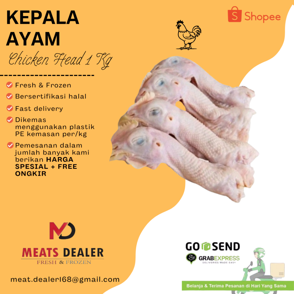 

Kepala Ayam Boiler / Chicken Head ( 1 Kg )