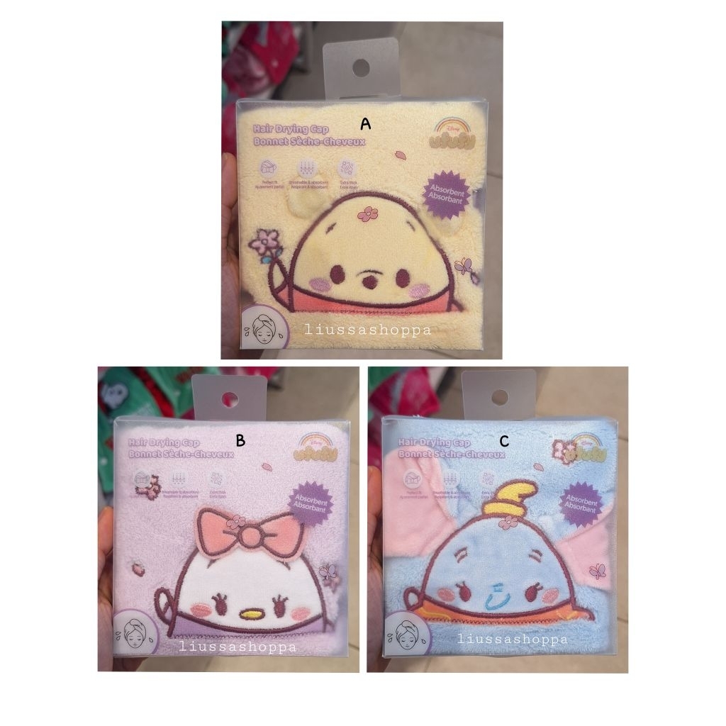 Handuk Rambut Miniso - Disney Ufufy Collection Hair Drying Cap