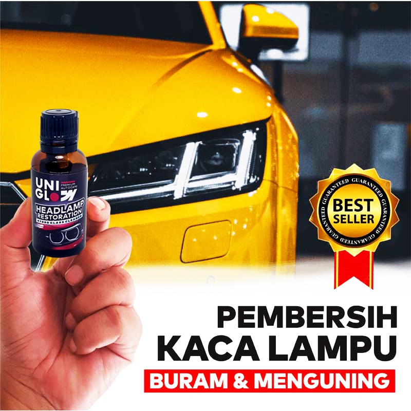 Hydro Glass Cleaner Uniglow Pembersih Kaca Lampu Mobil Yang Buram & Menguning
