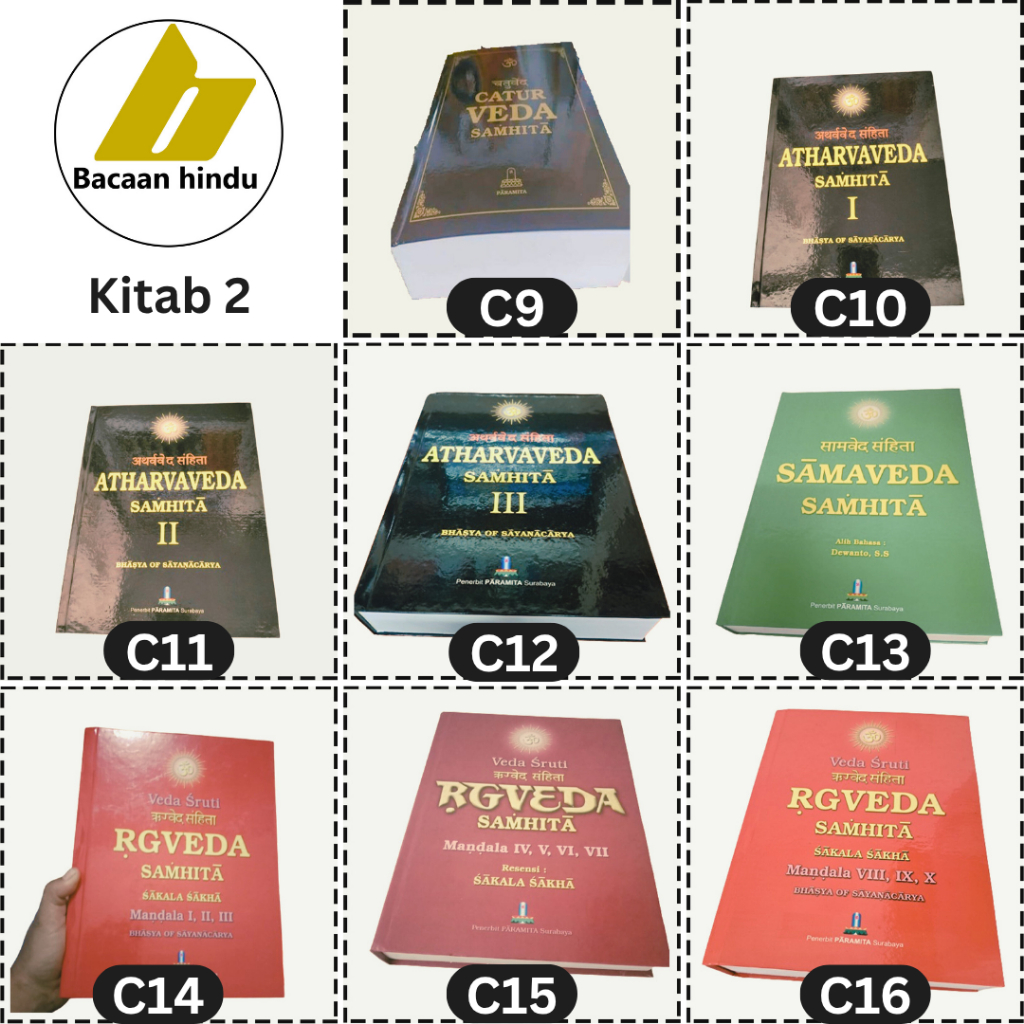 Buku Kitab 2 Catur Veda Atharvaveda Jilid 1 Jilid 2 Jilid 3 Sama Weda Reg Weda Jilid 1 Jilid 2 Jilid