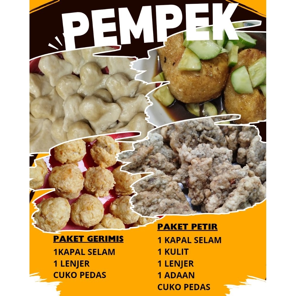 

Pempek Kapal selam Lenjer Kulit Adaan