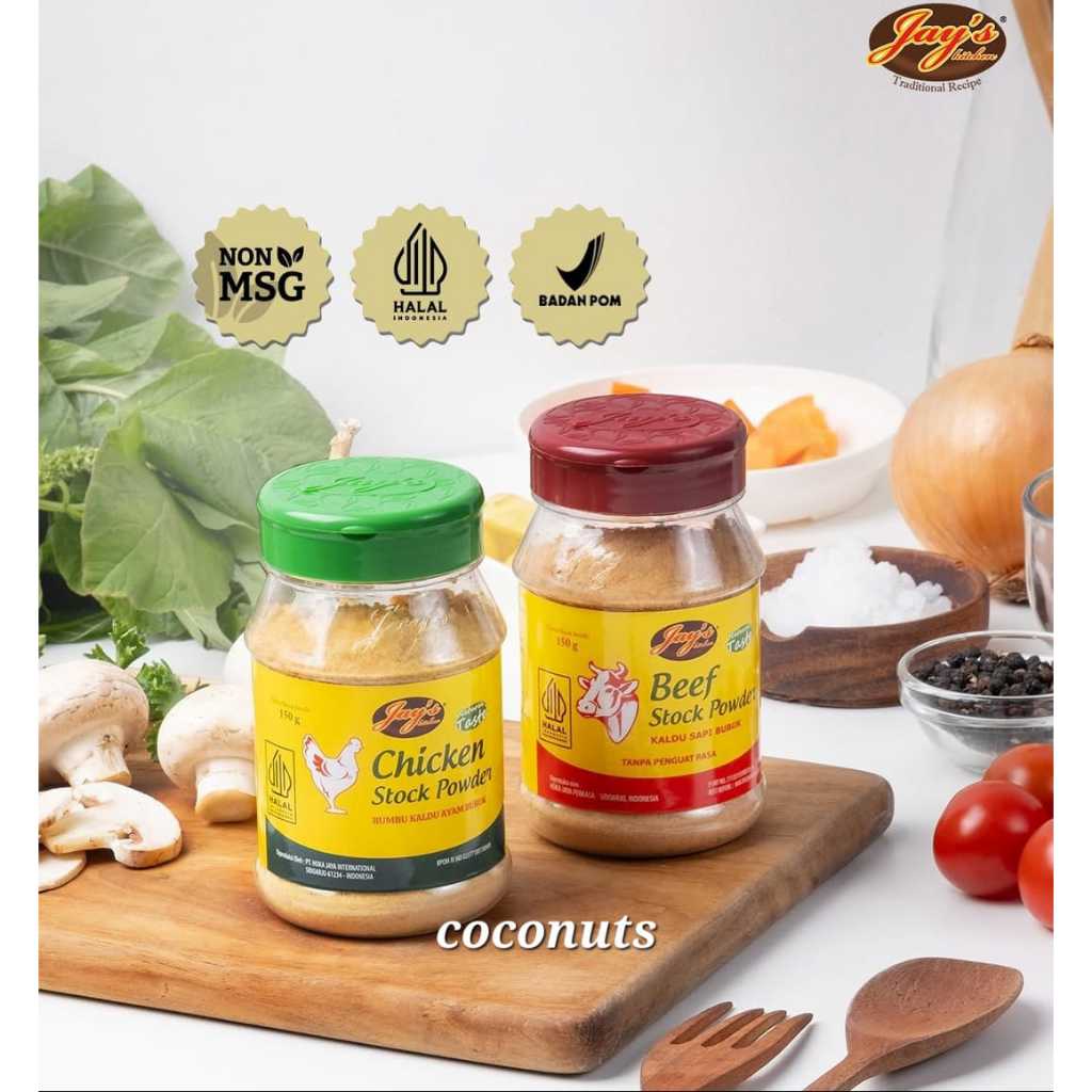 

Jay's Chicken Beef Stock Powder / Bubuk Kaldu Ayam Sapi 150 Gr Non MSG