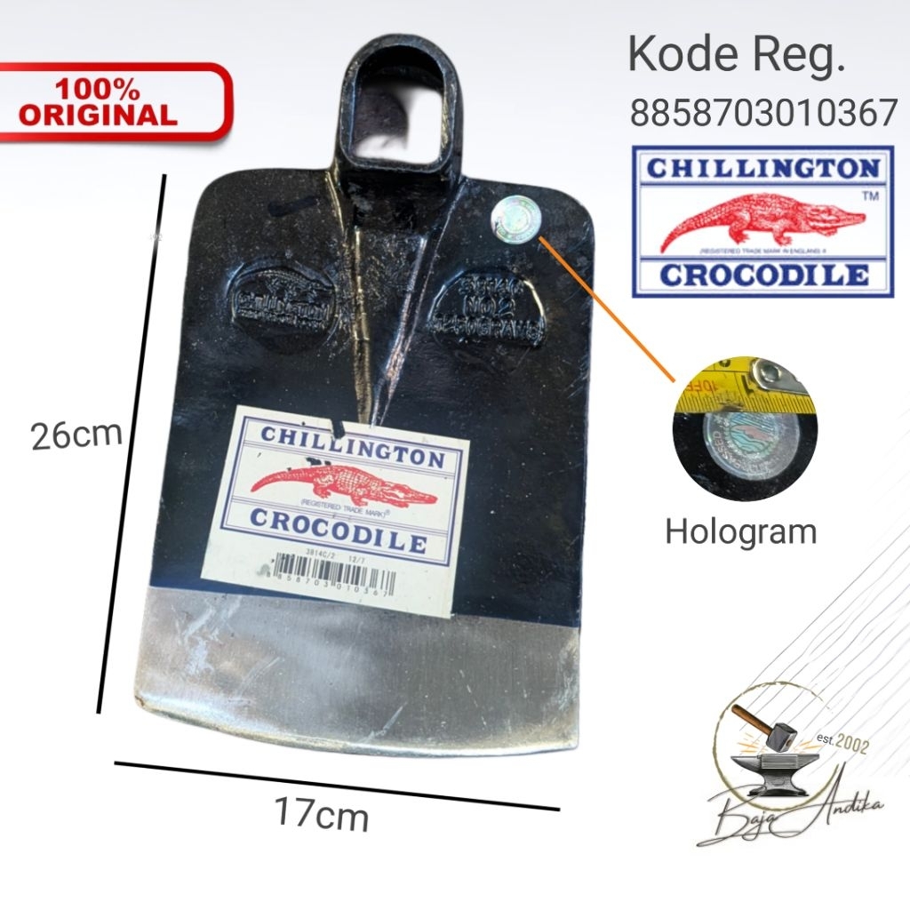 Cangkul Crocodile Pacul Tanah Chillington Crocodile Original Thailand