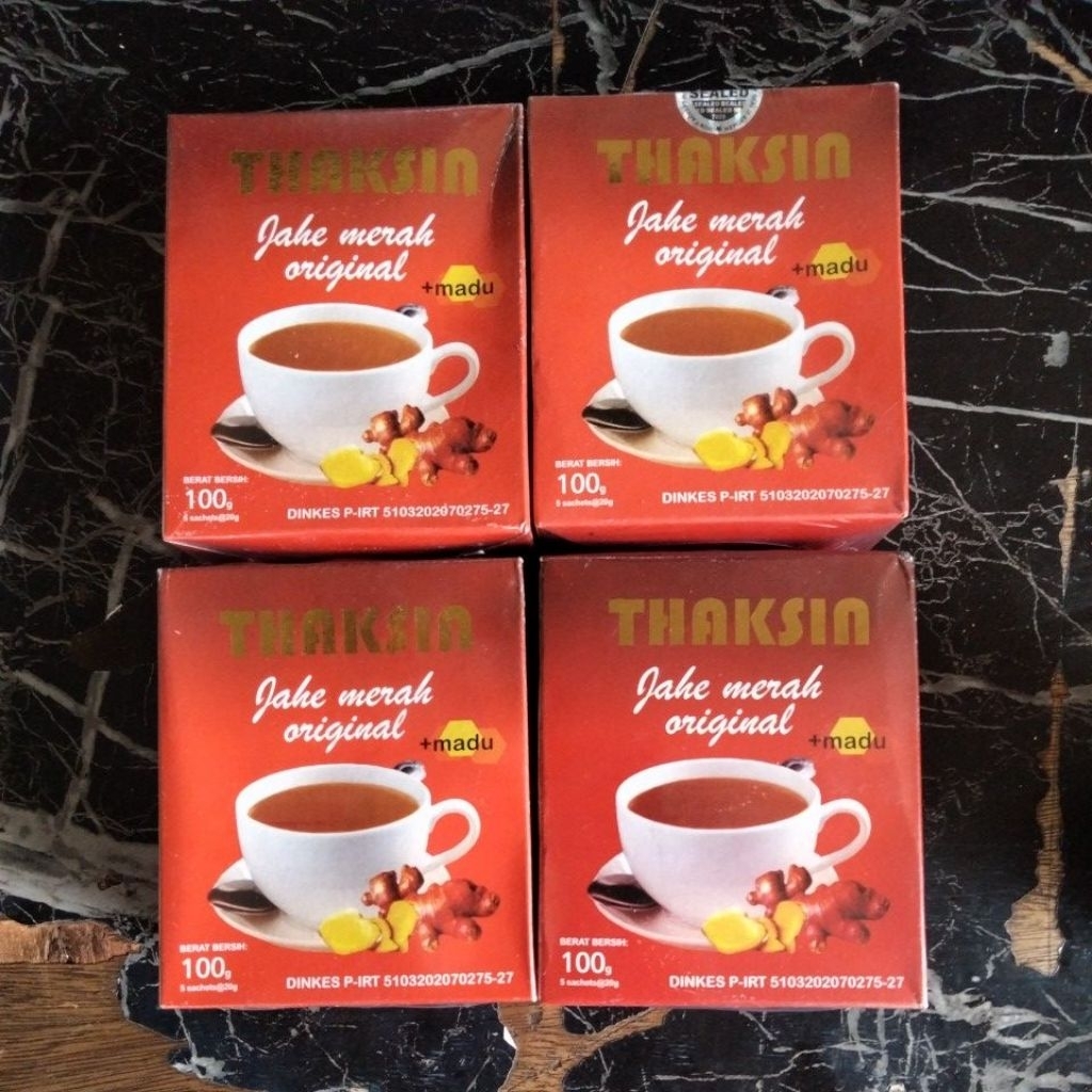 

Thanksin jahe merah original isi 5 sachet 1box