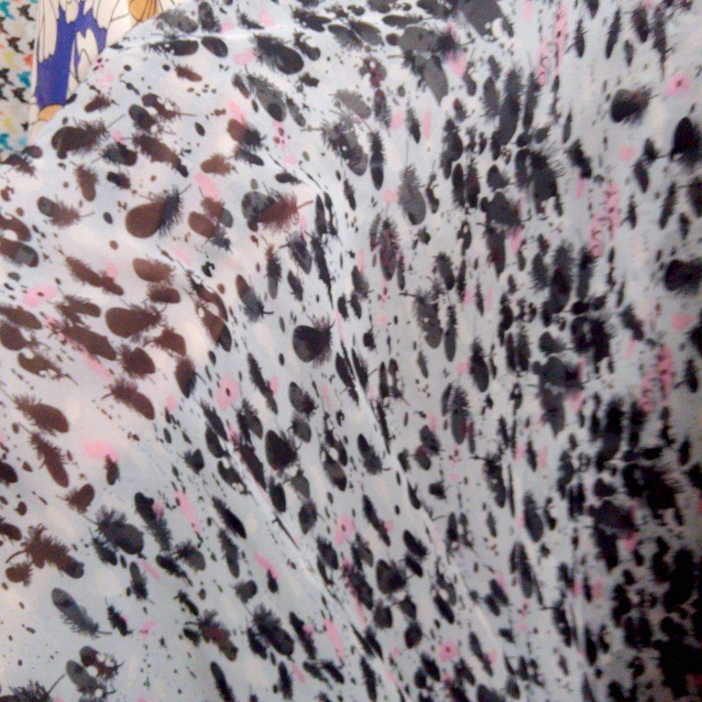 kain sifon motif bulu burung - (KYT) - kain sifon motif - kain sifon premium - kain chiffon Bangkok 