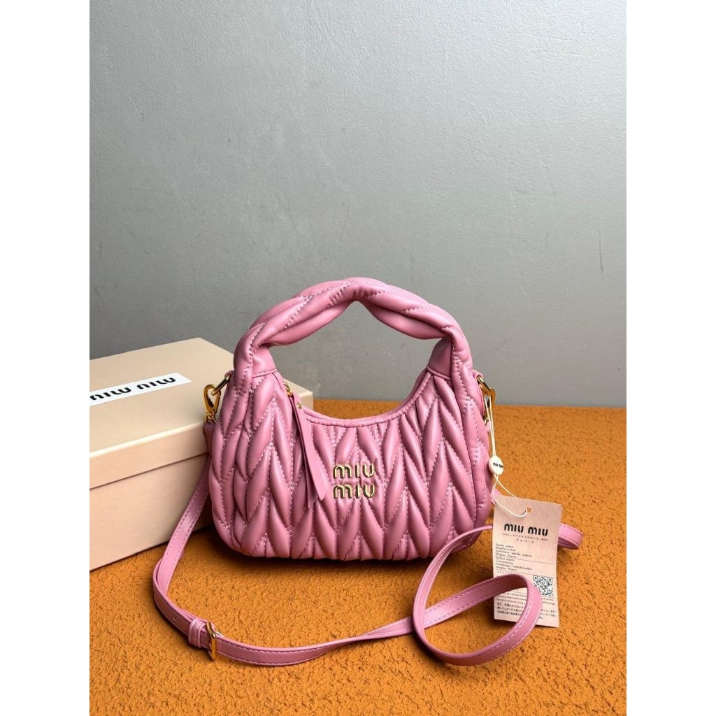 TAS WANITA MATELASE HOBO PREMIUM – MIU STYLE / MIUMIU WANDER BAG IMPORT ELEGAN FREE BOX