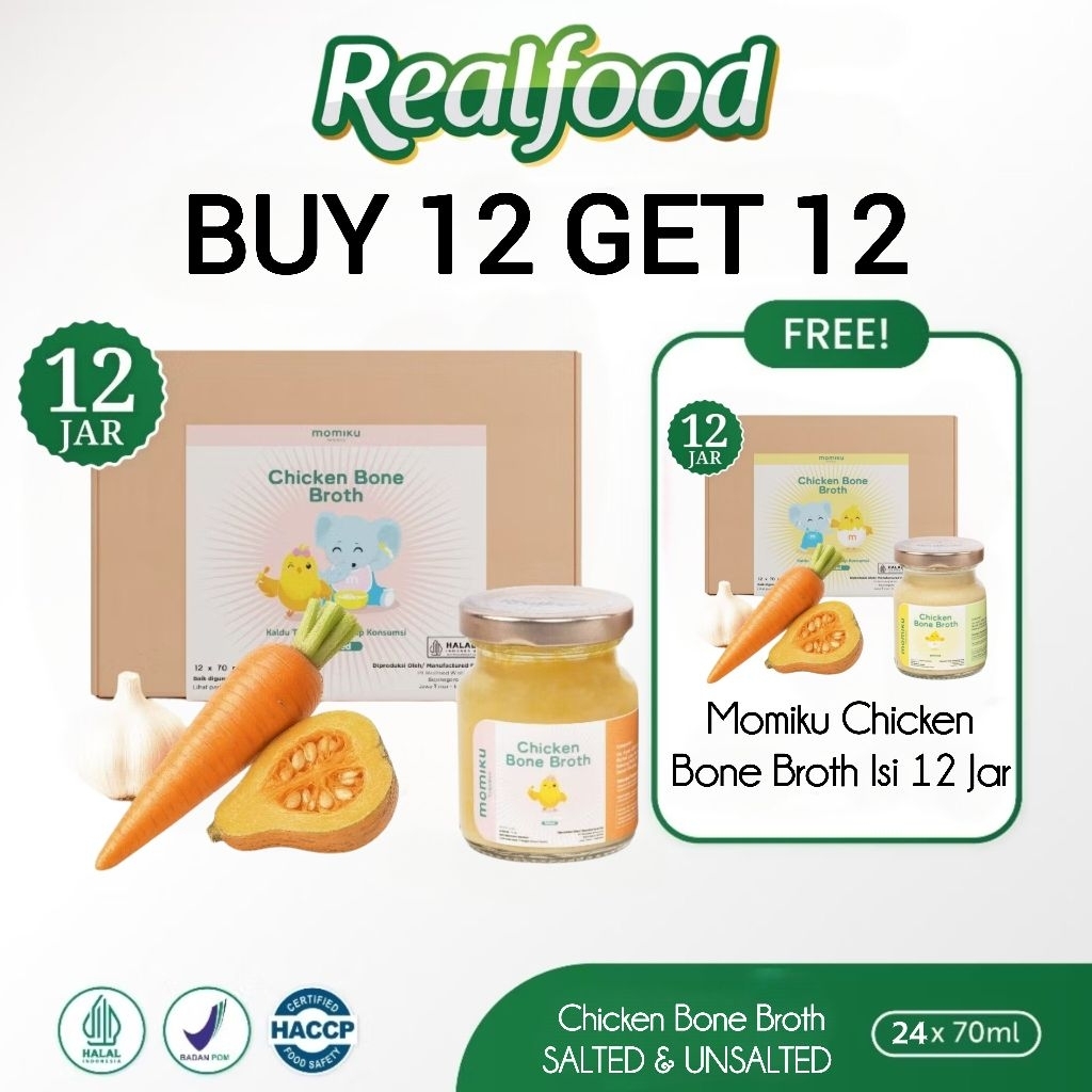 

Realfood Momiku Chicken Bone Broth Buy 6 Get 6 | Buy 12 Get 12 | Box Bersegel ( Minuman Kaldu Ayam )