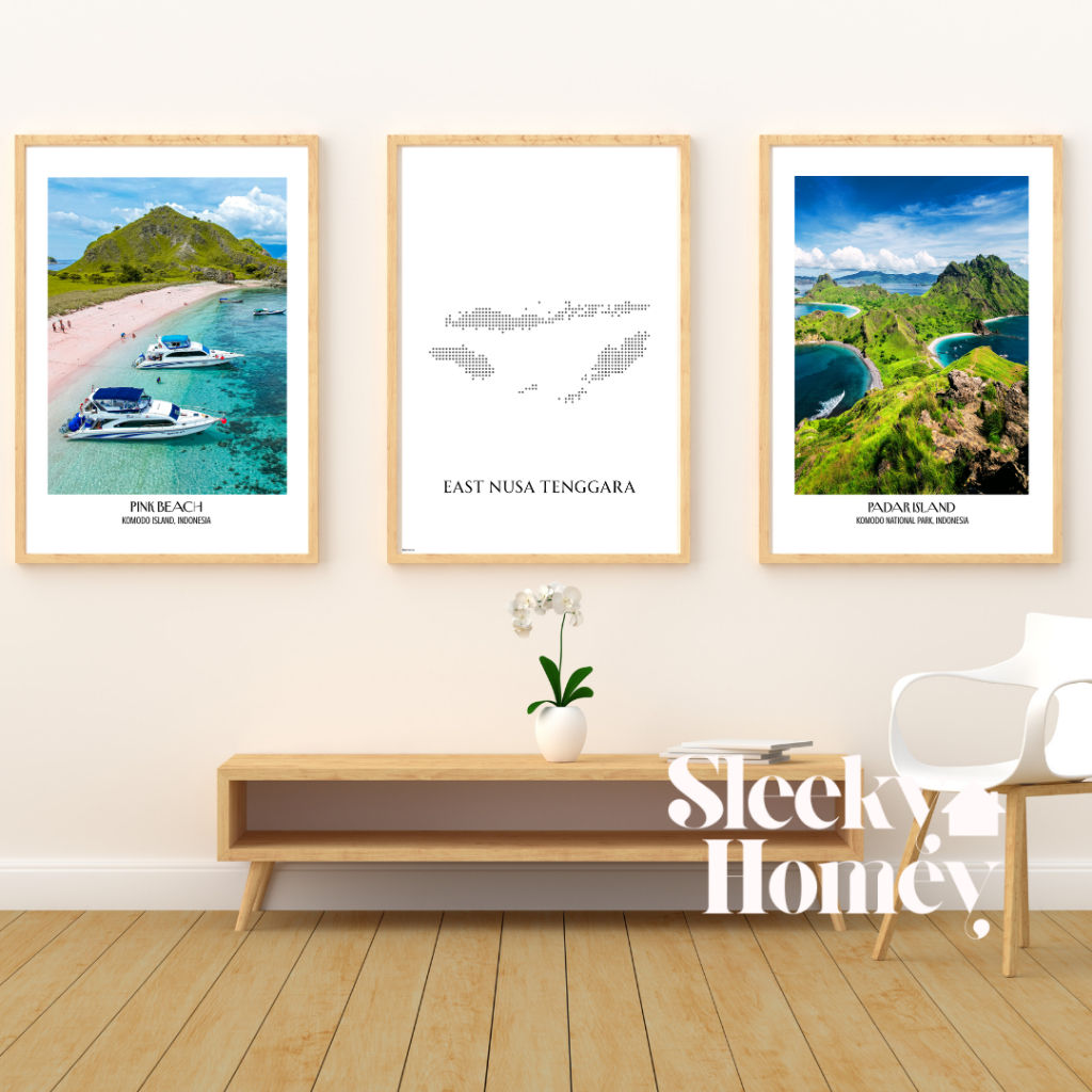 A3+ (33 X 48 CM) Hiasan Dinding Aesthetic Wall Decor Art Minimalis Frame Kayu MAP Series