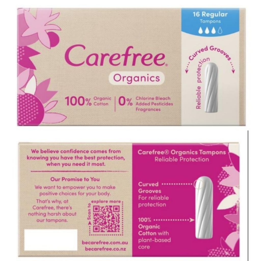 Carefree Organic Tampons