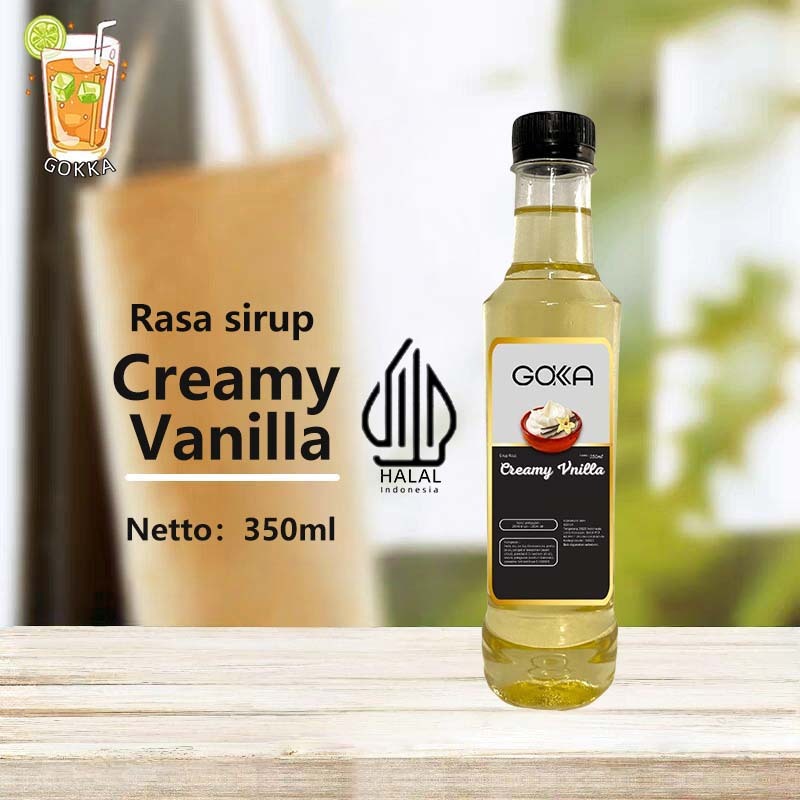 

GОKKA Syrup / Creamy Vanilla Flavoured Sirup / Sirup Creamy Vanilla 350ML International Halal