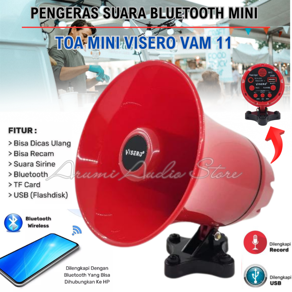 Speaker TOA VISERO Amplifier Set VAM-11 Suara Jernih | SPEAKER MINI TOA VISERO VAM-11 AMPLIFIER SET 