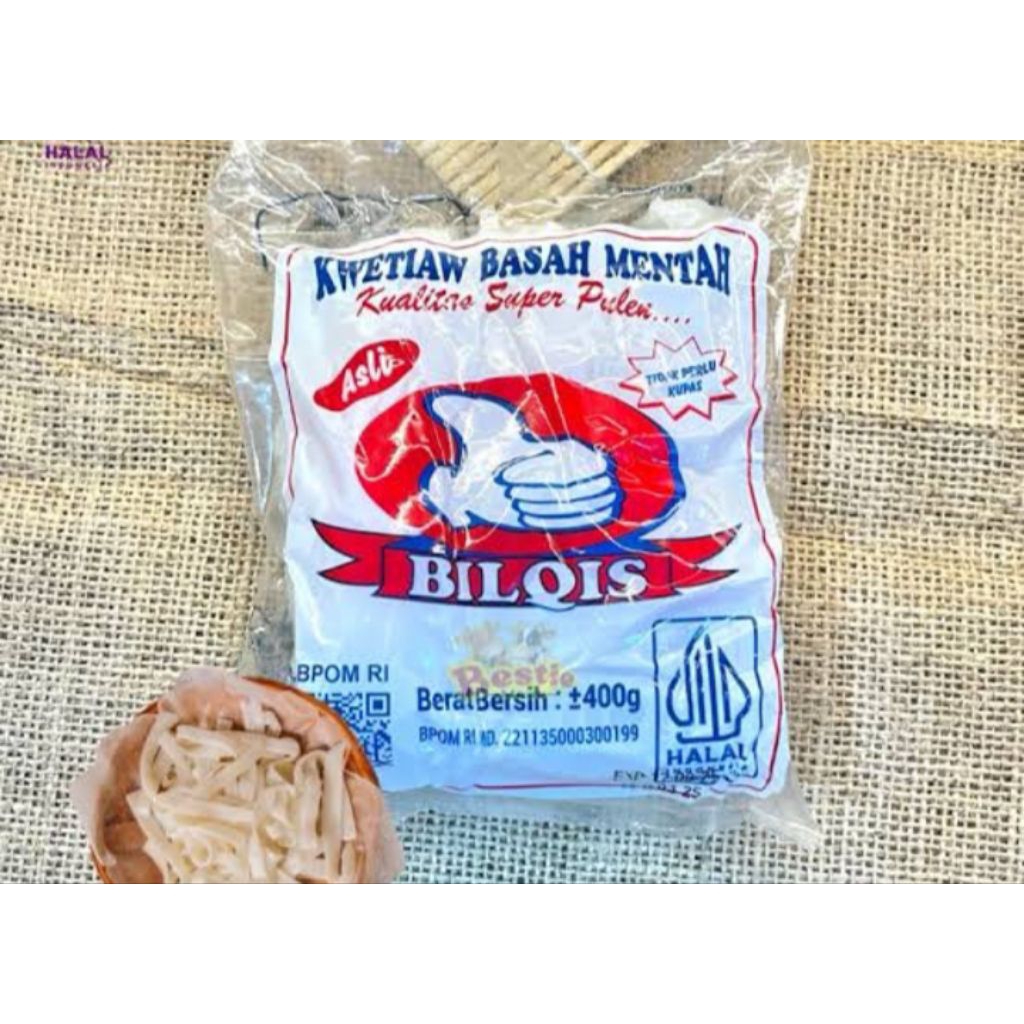 

Kwetiaw basah mentah bilqis 400 gr