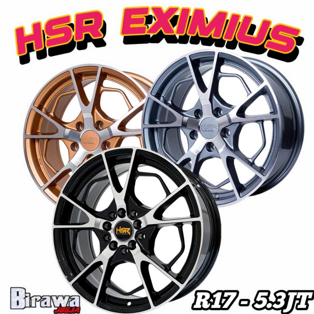 Promo Velg Mobil Ring 17 HSR Eximius - HSR Tikala - HSR NX Spo Baut 4 & 5 Gratis Ongkir