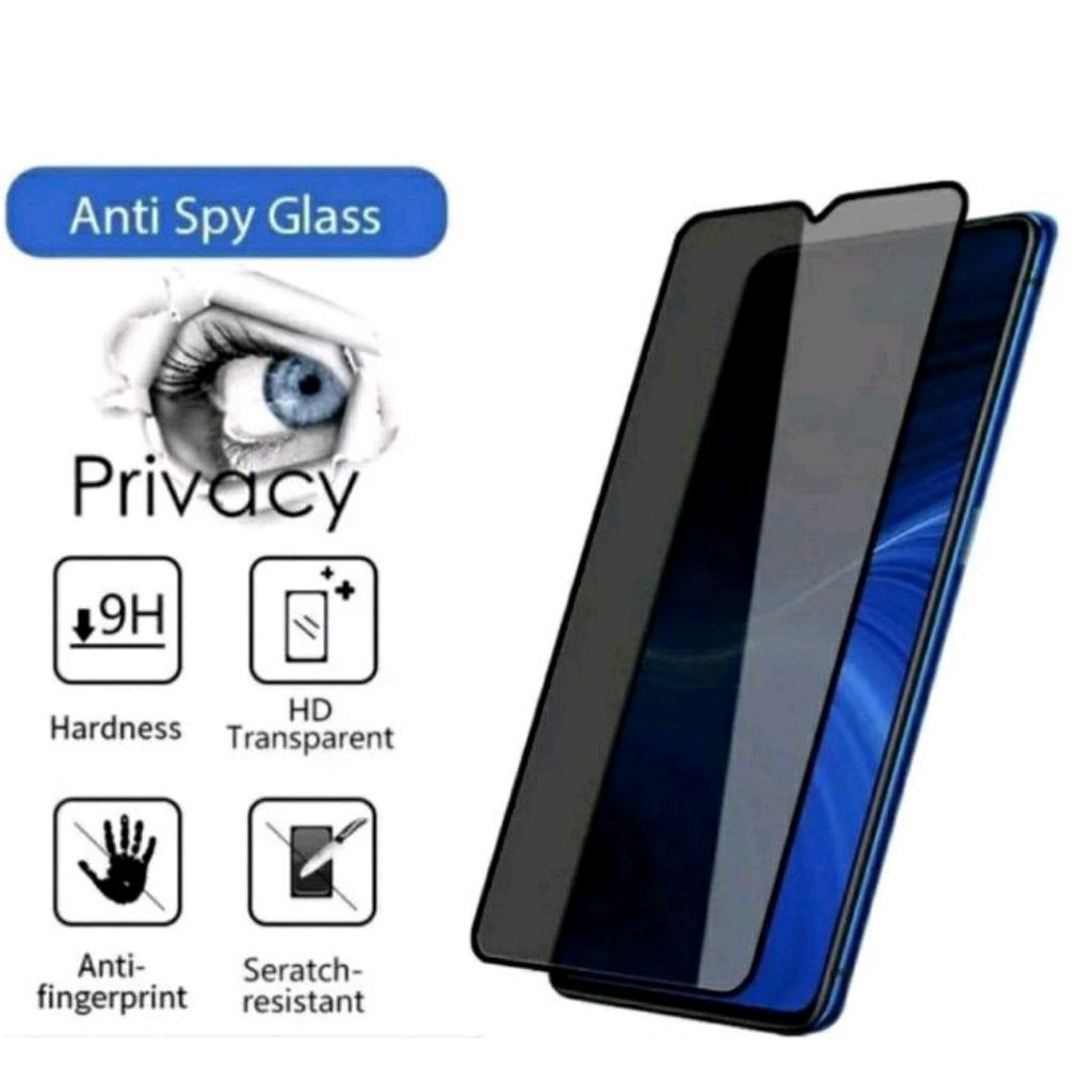 Temperedglas spy hitam privasi full list type hp vivo Y30/Y30 5G/Y30i/Y31 2021/Y31S 2021/Y32 2021/Y3