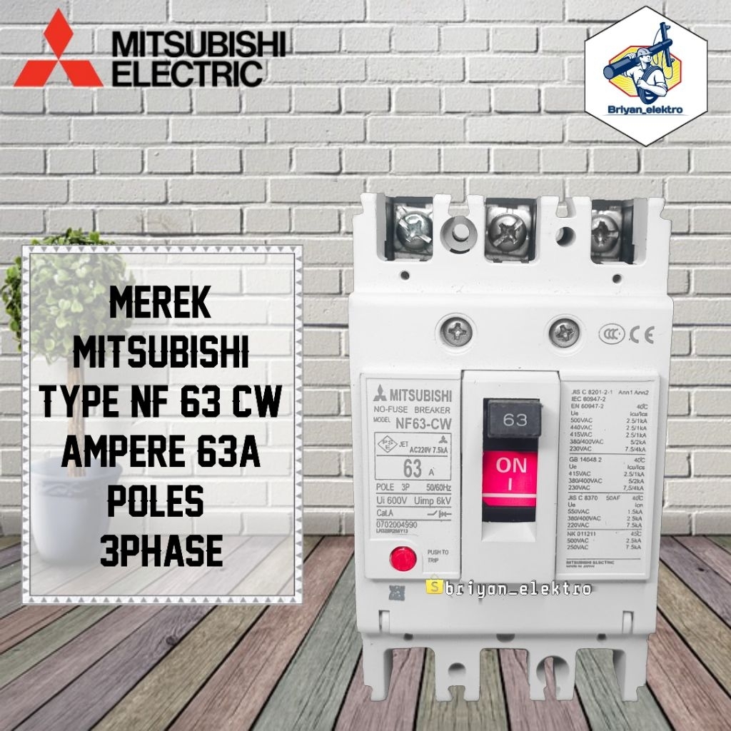 mccb MITSUBISHI nf-63 cw